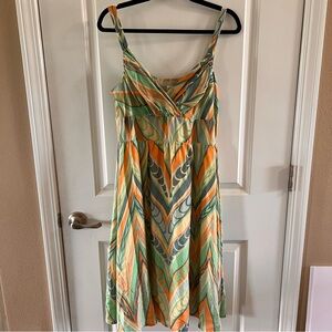 Anthropologie Multicolor Chevron Dress